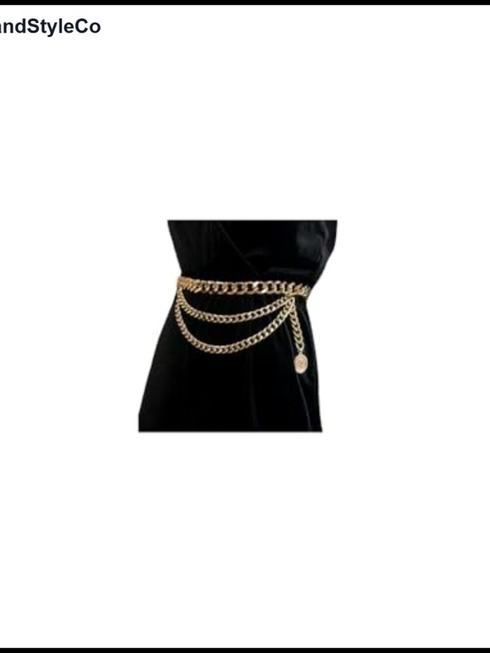 Gold Layered Waist Chain Belly Chain Coin Punk Chunky Body Chain